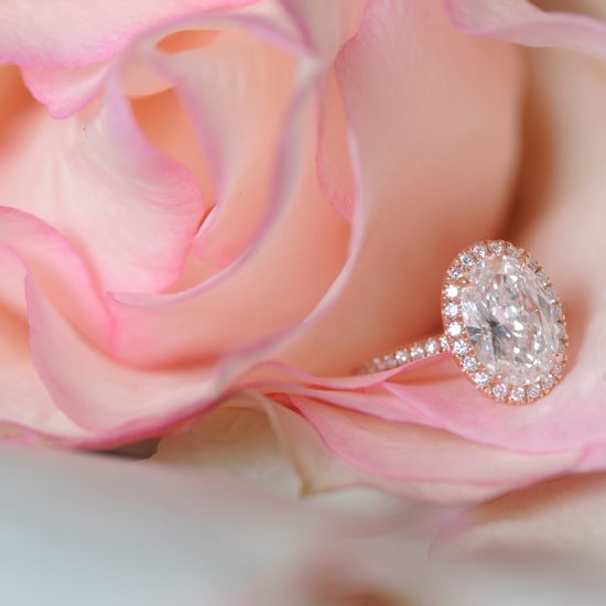 Oval Diamond In Rose Gold