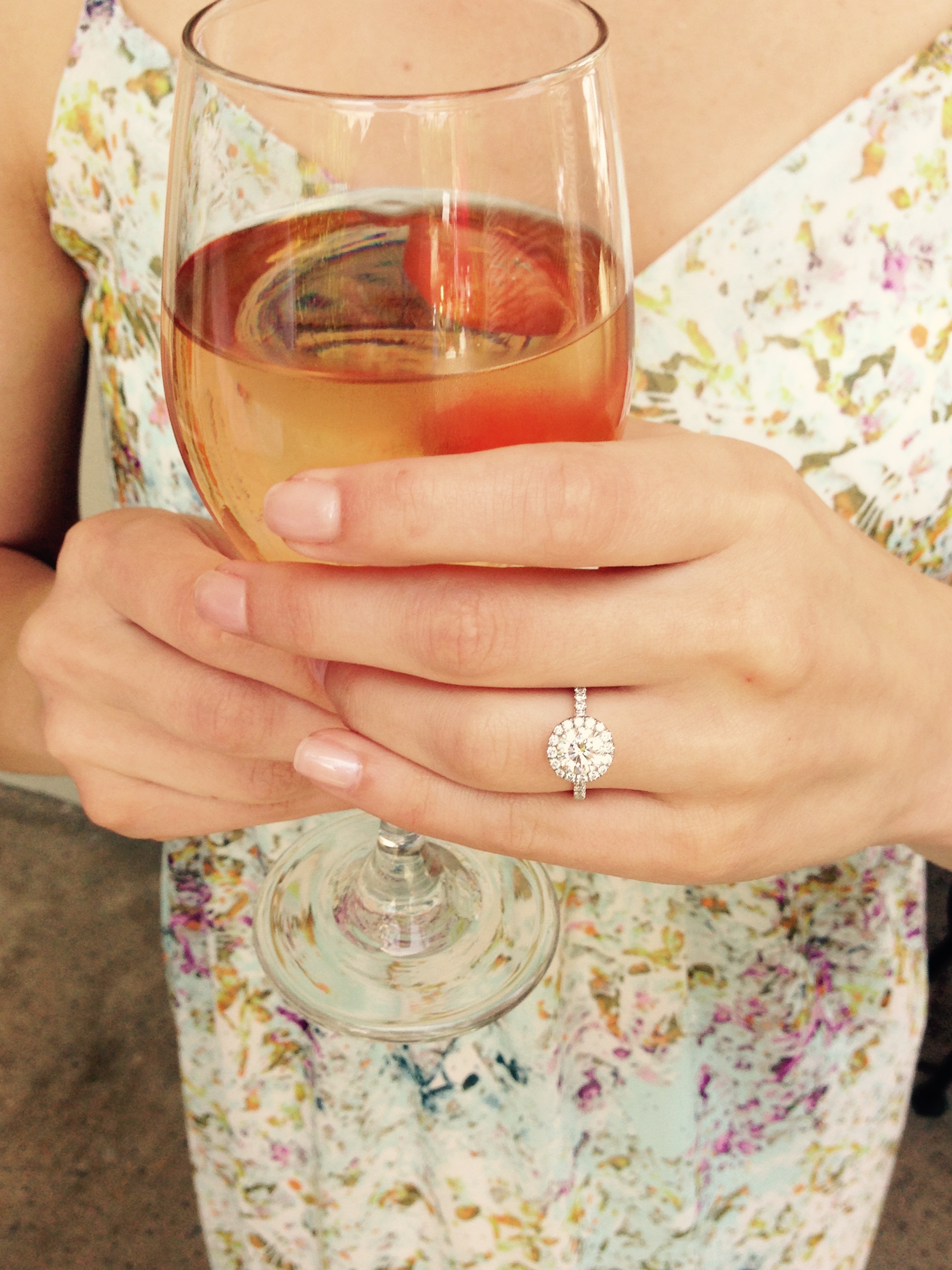 Halo diamond Engagement Ring