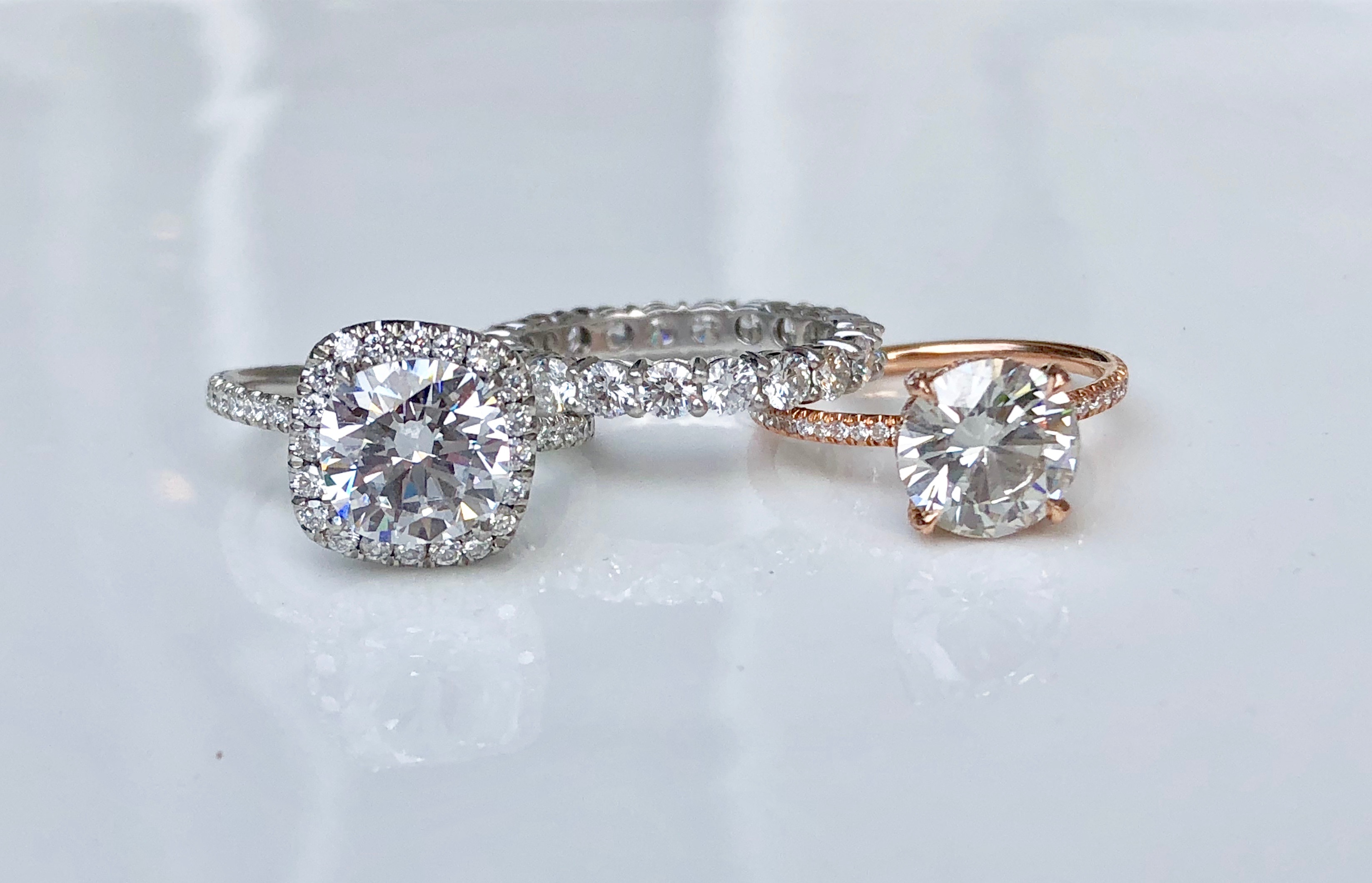 Engagement ring deals setting height